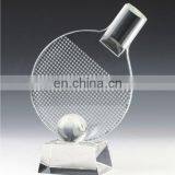 Fashionable Beautiful Crystal Table Tennis Trophies