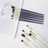 6pcs Bling Synthetic Eyeshadow Brush Makeup Brush set for Beginner Smooth Cosmetic Set