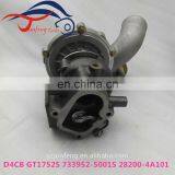 D4CB Engine Turbo GT1752S 733952-5001S 28200-4A101 Turbocharger for Kia Sorento, Hyundai thumbnail-4
