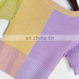 TWOTWINSTYLE Casual Patchwork Women Sweater O Neck Short Sleeve Tunic Short Hit Color thumbnail-6