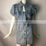 LAITE D2132 Women Denim Casual Dress Women Bodycon Bow Dress Girl's Dress thumbnail-6