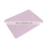 Kitchen Use Drain Pad Heat Resistant Cooking Pot Holder Rectangular PVC Dish Drying Mat thumbnail-1