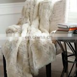 Off White Faux Fur Minky Lining fake Fur Throw Blanket