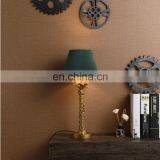 New Design Indoor Lighting Vintage Nightstand Desk Lamps With Green Velvet Lampshade thumbnail-7