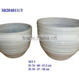 Glossy Light Cement Planters | S0204811/3 thumbnail-1