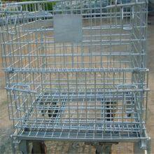 Whole Sale Price Foldable Collapsible Steel Storage Cage Wire Mesh Container thumbnail-3