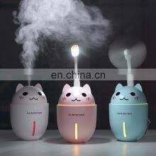 Wholesale portable CE night light function mini usb fan air humidifier for bedroom