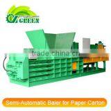 Semi-Automatic Close Door Manual Tie Horizontal Baler for Palm Silk Paper Carton