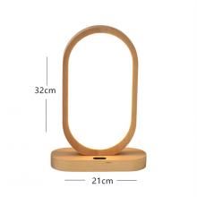 Modern Smart Sensing LED Table Lamp Wood Charging Battery USB Wood LED Desk Lamp for Study Bedroom Bedside Reading Night Lamp thumbnail-3