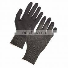 Oil Repellent Cut Resistant Gloves Reinforced Crotch Metalworking Safety Touchscreen Micro Foam Nitrile Coated Cut Proof Gloves thumbnail-4