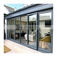 Factory Make Large Opening Insulated Soundproof Interior Aluminum Glass bi Folding Narrow bi Fold Doors thumbnail-1