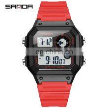 SANDA 418 Latest Men Digital Sport Watches Silicon Watch Band Stopwatch Back Light Time Showed Boys Digital Watch thumbnail-4