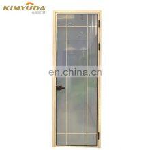 Custom Aluminum Alloy Glass Flat Open Bathroom Toilet Indoor Doors Windows Price Of Aluminum Door To The Bathroom thumbnail-2