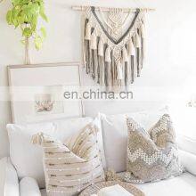 Many Color Macrame Wall Hanging, Hand Woven Tapestry Bedroom Wall Decor thumbnail-3