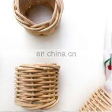Hot Sale Handmade Rattan Napkin Ring Cheap WHolesale Tableware Set Napkin Holder Rings Wovenmade in Vietnam thumbnail-2