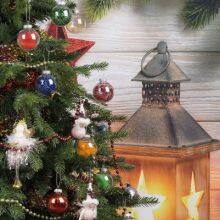 Wholesale Custom Design Handmade Decorative Christmas Tree Ornament Hanging Glass Ball 8 10 mm thumbnail-4