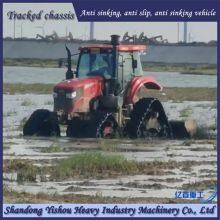 Tractor Modified With Triangular Track Wheels for Stable Anti Sinking Vehicle in Swampy and Muddy Areas thumbnail-1