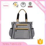 Fashion Stripe Mummy Bag Cotton Canvas Nappy Baby Diaper thumbnail-1