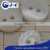 2 Holes River Shell White Colour Buttons With Engrave Logo