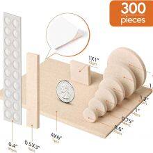 Premium Furniture Felt Pads (Beige), Self Adhesive Anti Scratch Floor Protector for Furniture Legs Hardwood With 60 Cabinet Door Bumpers thumbnail-5