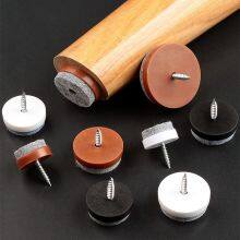 Chair Leg Floor Protectors Felt Chair Glides Tap-On Felt Furniture Pads Guaranteed to Stay On,Round Chair Sliders thumbnail-1