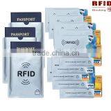 Aluminum Foil Rfid Blocking Card Sleeve for Credit Card and Passport Sleeve Protector