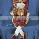 2014 New-arrival Hot-selling Static SittingChristmas Velvet Clothes Figurine Indoor Small Puppet Decorations Beoge/Red Available thumbnail-1