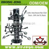 15 Piece Cable Attachment Club Pack With Rack&Cable Attachment&Straight Bar With Revolving Hanger thumbnail-2