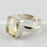 Secret !! Yellow Citrine 925 Sterling Silver Ring, 925 Silver Jewellery, Indian Silver Jewellery thumbnail-3