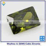 High Quality Synthetic Olivine Rectangle CZ/Cubic Zirconia Gemstone thumbnail-2