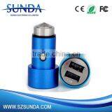 Input 12V 24V DC Output 5V 2.1A Double Usb Ports Portable Car Charger thumbnail-2