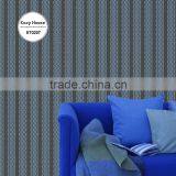 on Sale Deep Embossed Pvc Coated Wallpaper, Dark Blue Fashion Vertical Stripe Wall Decor for Residential , High End Wall Paper thumbnail-2