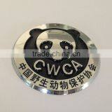 3D Colorful Chrome Panda Car Round Grille Logo Emblem Badge thumbnail-2