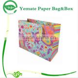 Paper Bag Manufacturer! custom handmade CMYK colorful printed carry shopping paper candy bag