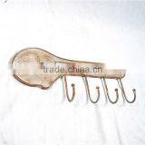 12B161NAB-metal Wall Hooks With Cocks Decor