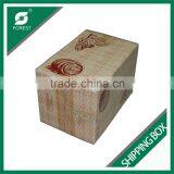 CUSTOM PRINTED SHIPPING BOX FOR WINE BOTTLES TOP AND BOTTOM CORRUGATED BOX FOR GRAPES PACKING thumbnail-1