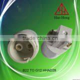 HAOHONG Two Pins B22 to G12 Lamp Adapter
