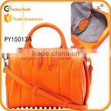 New Design Lady Leather Shoulder Bags Satchel With Silvertone Hardware