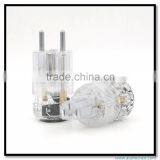 OEM/ODM Rhodium Plated Clear Audio Grade EU Male Power Plug+ IEC Female Plug Connector For Audio