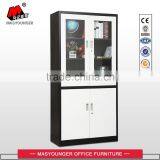 High Quality up Glass Door and Down Metal Door Filing Cabinet thumbnail-3
