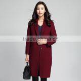 Women's Single-Breasted Wool Cashmere Spring Winter Coat OEM ODM Type Clothes Factory Manufacturer Guangzhou thumbnail-4