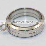 Stainless Steel Wholesale Glass Lockets , Floating Charms Glass Photo Locket Pendants thumbnail-1