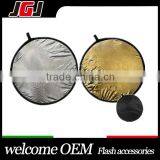 40cm 2 In1 Round Golden and Silver Collapsible Flash Photo Studio Light Reflector thumbnail-1
