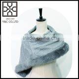 Own Design Knitting Cape with Fake Fur