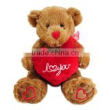 wholesale soft valentines teddy bears with heart