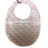 OEM Service Lt Pinky Purple Minky Dot Super Soft Circular Baby Girl Bib thumbnail-1