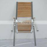 Garden Furniture Outdoor Restaurant Wooden Recliner Aluminum Dining Chair YC016 thumbnail-6