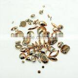 KC gold rose golden metalic color effect faceted acrylic jewels rhinestones DIY fashion decoration, craft fitting garment bags