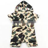 Hot Selling Short Sleeve Baby Cotton Hoodie Bodysuit thumbnail-5