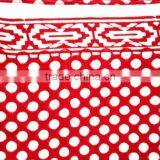 RTHCFC-23 Red Polka Dot 100% Export Quality Fabric Wooden Block Printed Fabric Border Style Manufacturer Suppliers Jaipur